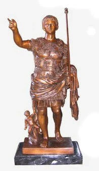 Caesar Augustus of Prima Porta Bronze Statue - Image 4