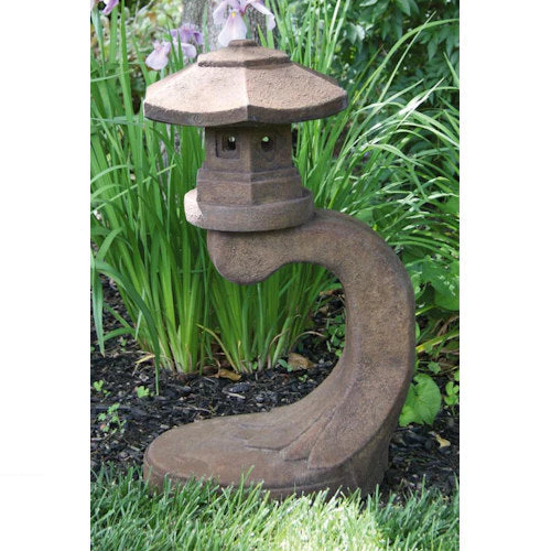 Cantilevered Asian Garden Lantern Sculpture