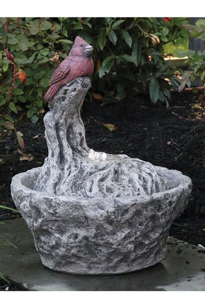 Cardinal Bird Fountainette Sculpture