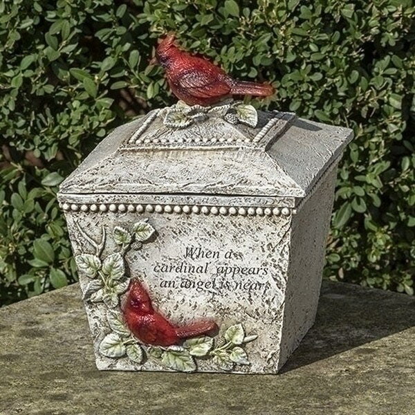 Cardinal Memorial Box with Verse