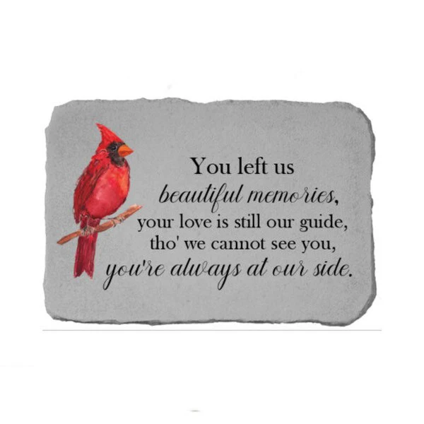 Cardinal Memorial Stone with Verse You left us...