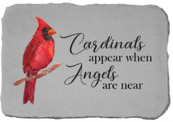 Cardinals appear... Memorial Plaque Stone