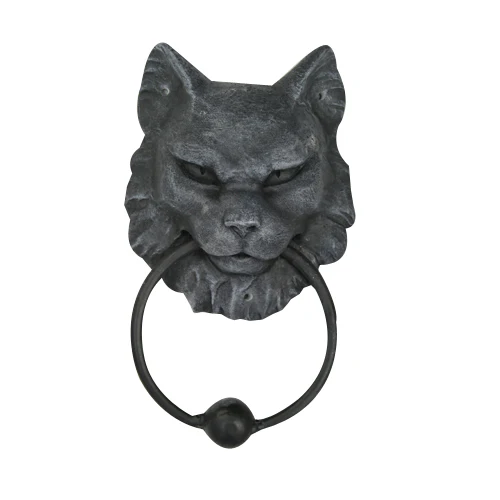 Cat Gargoyle Door Knocker Sculpture