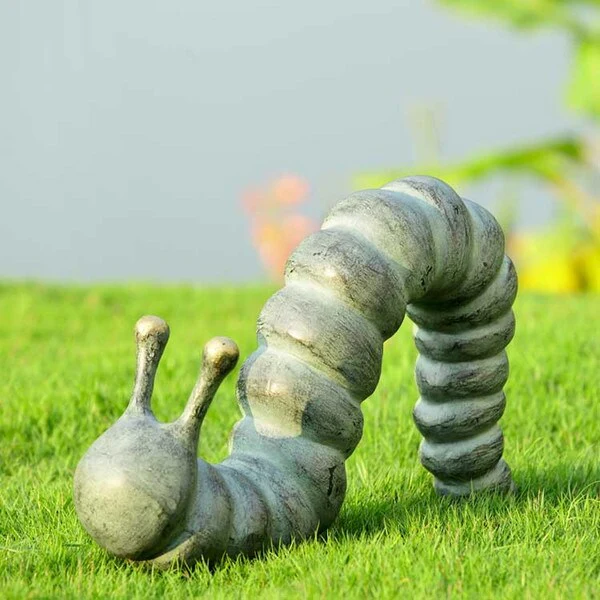 Caterpillar Snack Seeker Garden Sculpture