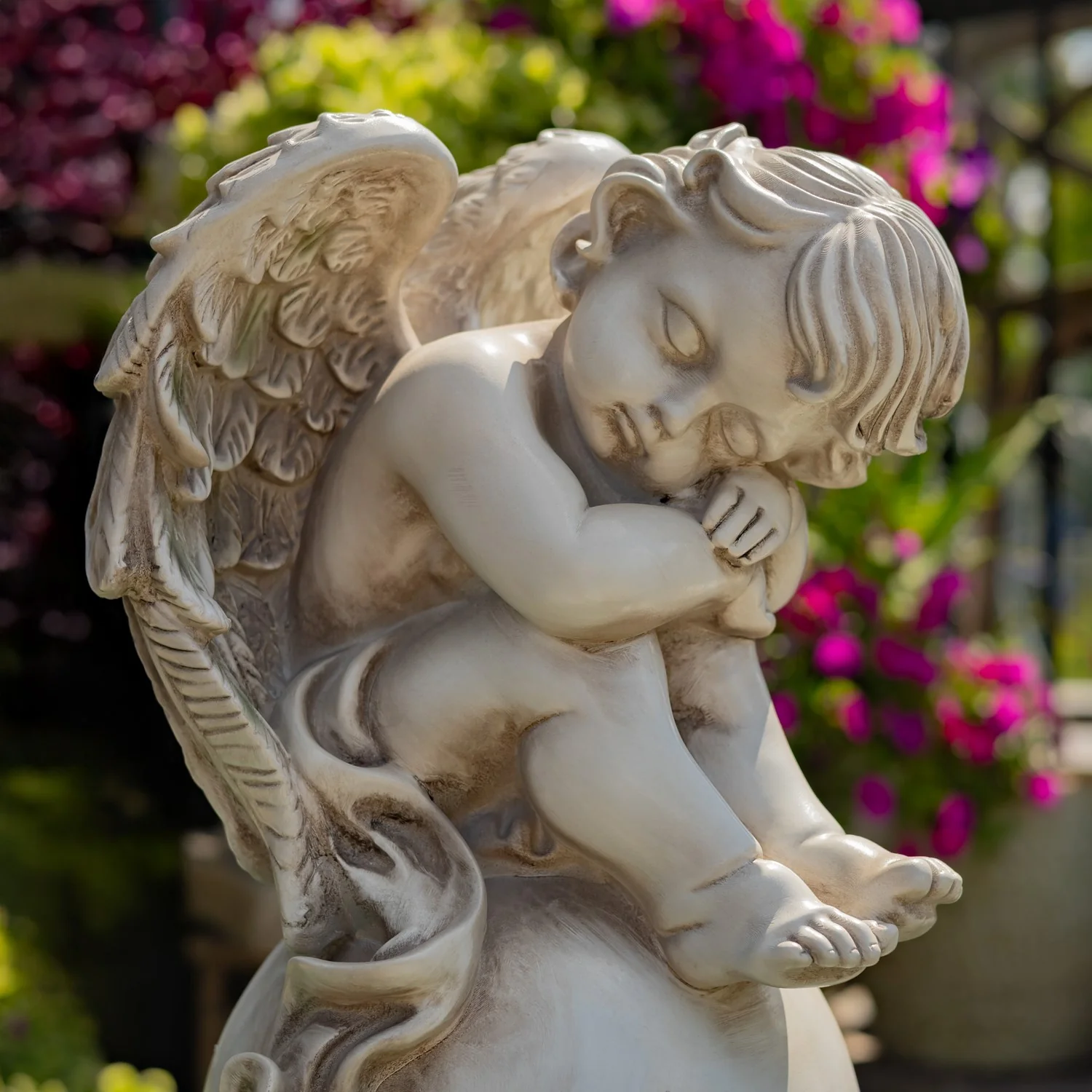 Celestial Guardian Cherubs Sculptures Set 21" H - Image 4
