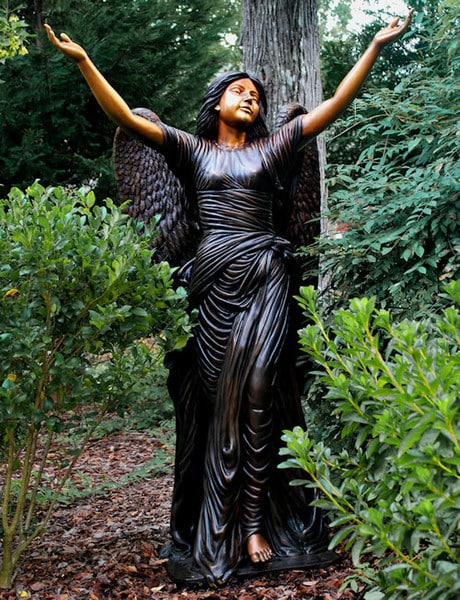 Celestine Angel Bronze Sculpture 68" High - Image 2
