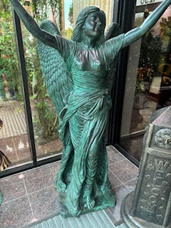 Celestine Life-Size Angel Bronze Sculpture 73" High - Image 2