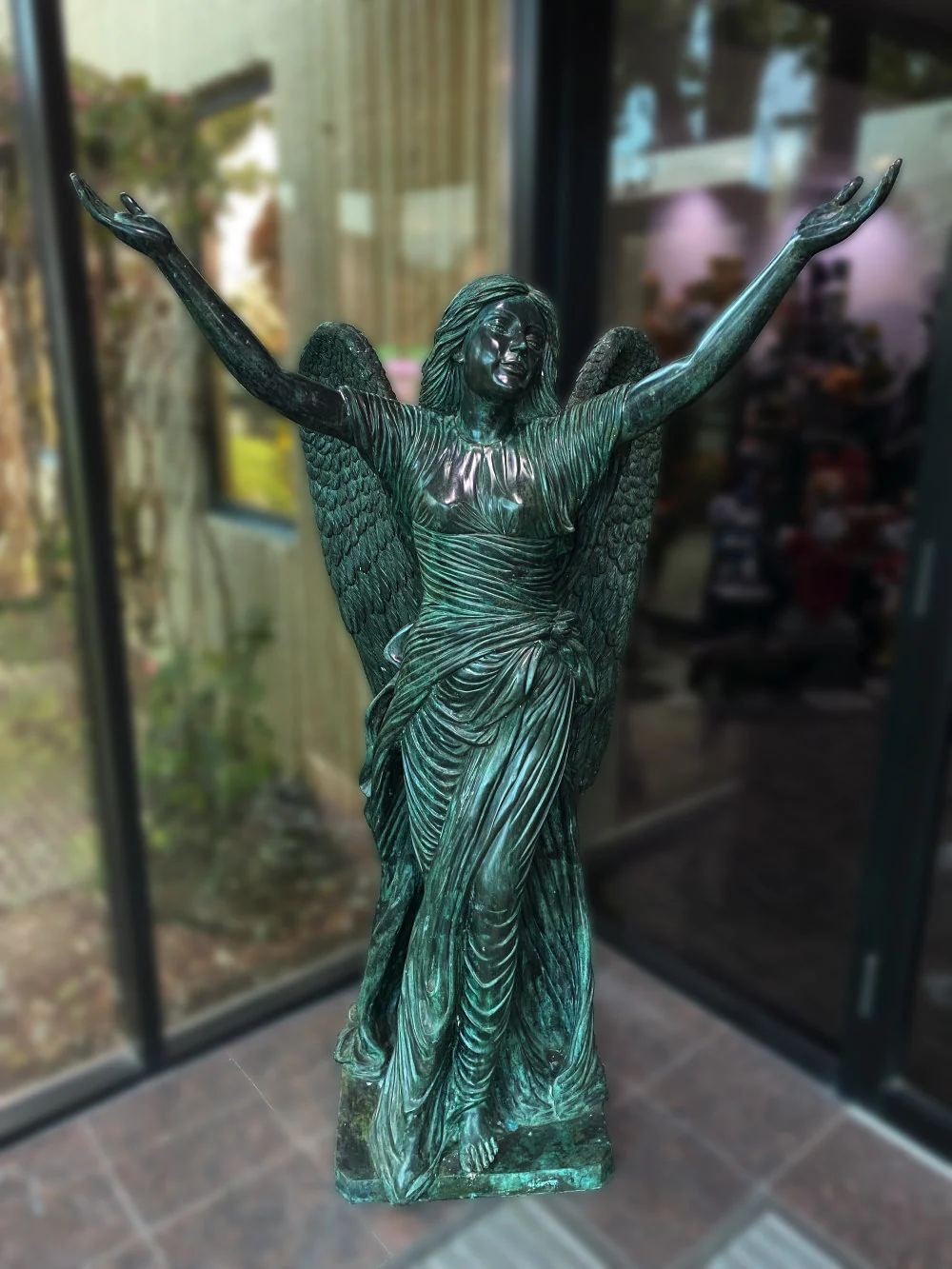 Celestine Life-Size Angel Bronze Sculpture 73" High - Image 3