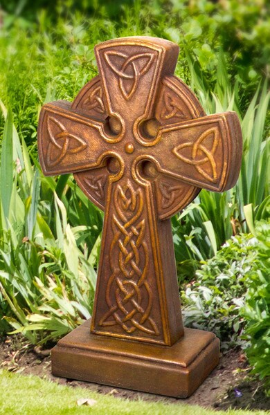 Celtic Cross Cement Sculpture 27" High - Image 5