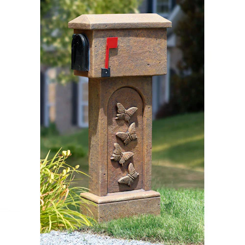 Cement Butterfly Mailbox - Image 2
