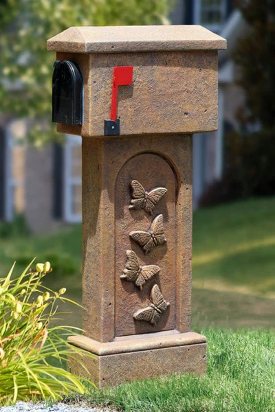 Cement Butterfly Mailbox - Image 3