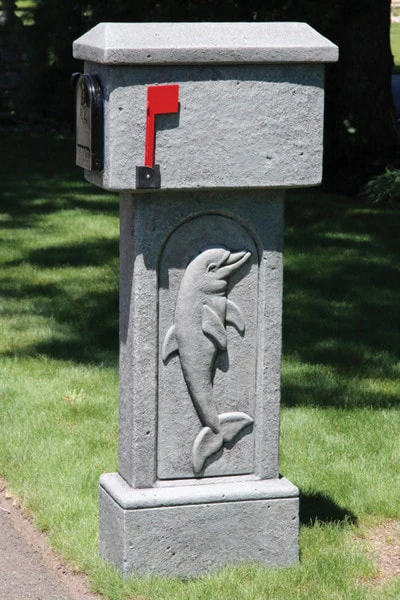 Cement Dolphin Mailbox - Image 3