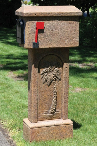 Cement Palm Tree Mailbox - Image 3