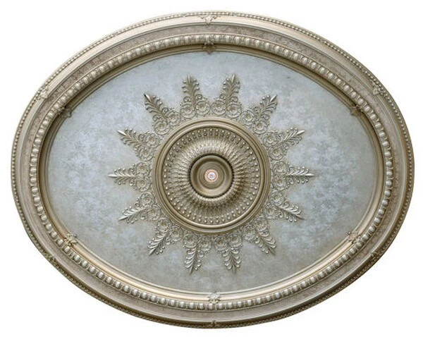 Champagne Oval Ceiling Medallion 79 Inch