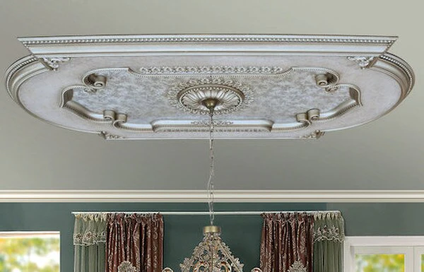 Champagne Rectangular Ceiling Medallion 94 Inch - Image 2