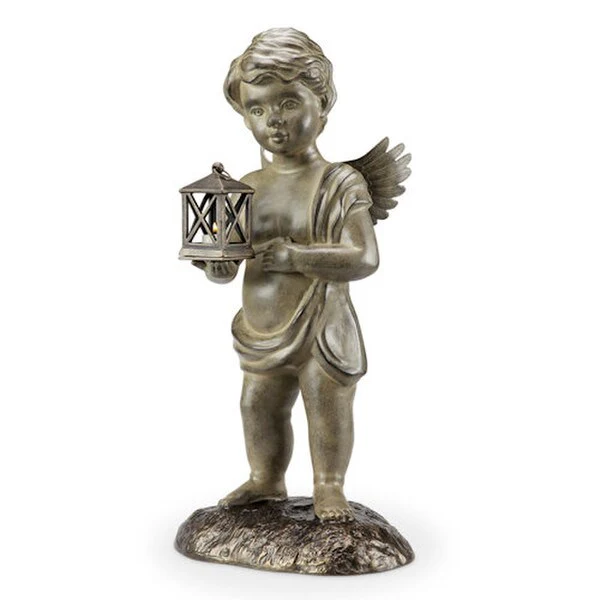 Cherub Garden Lantern Sculpture - Image 3