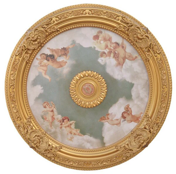 Cherub Sky Round Ceiling Medallion 36 Inch
