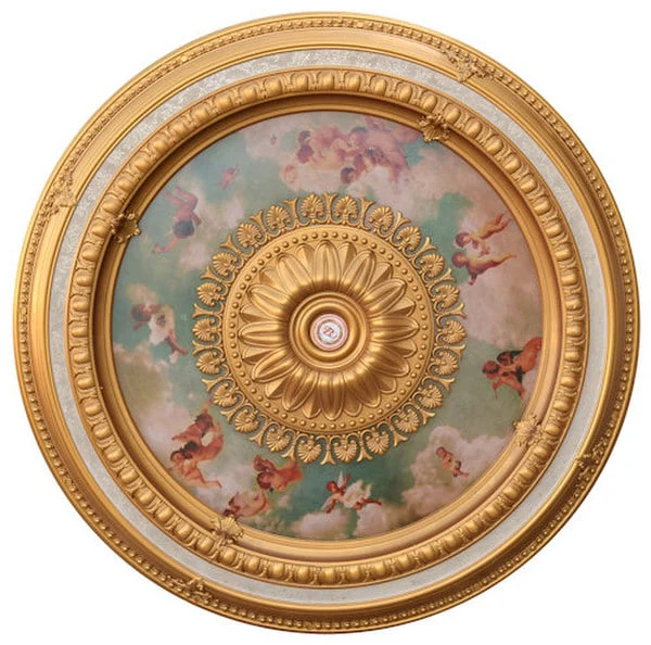 Cherub Sky Round Ceiling Medallion 47 Inch