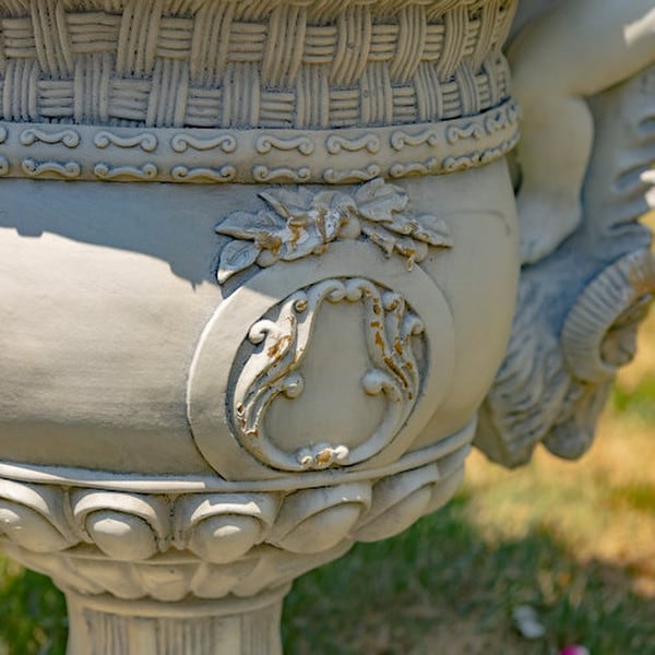 Cherub Urn of Versailles Antique Grey 36.5" H - Image 7