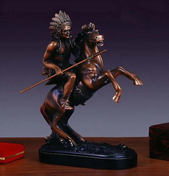 Chief On Horse - Native American Statue - Image 2