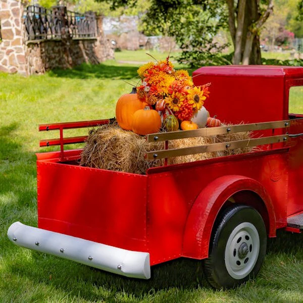 Christmas Red Truck with Lights Display Sculpture - Image 7