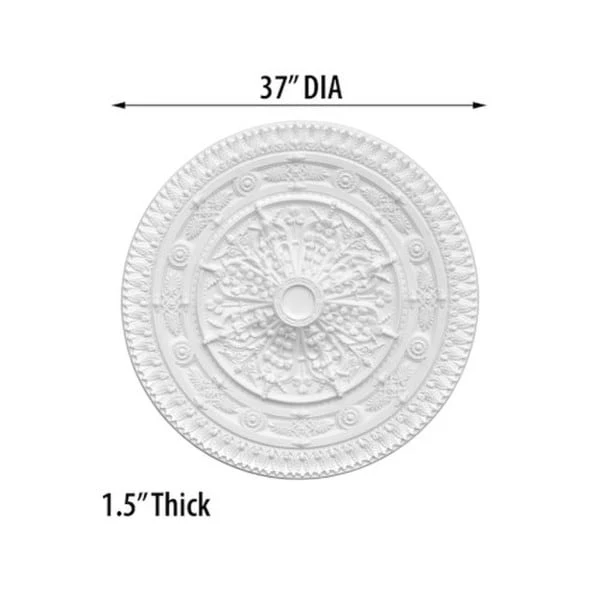 Classic Round Ceiling Medallion 37 Inch - Image 4