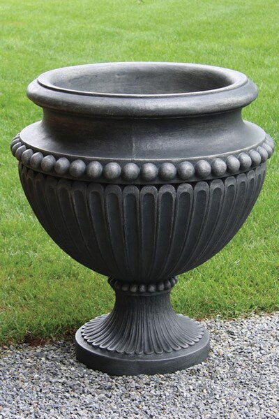 Beaded Urn Cement Planter 35" High - Image 2
