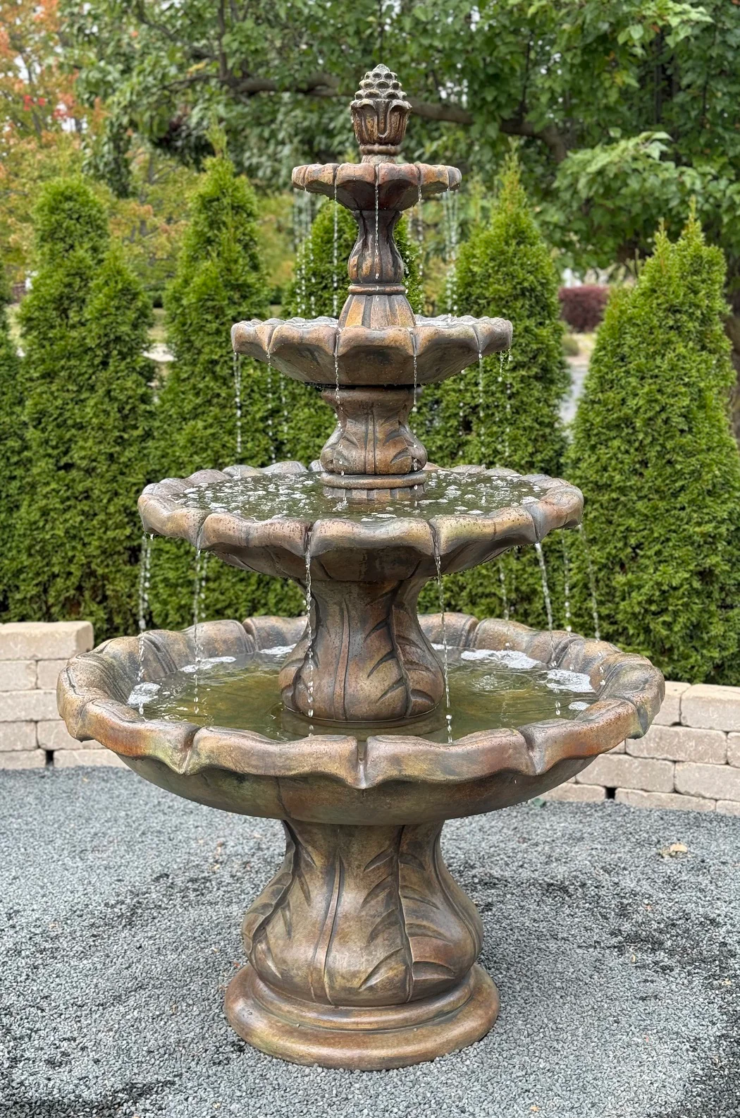 Classical Estate Finial Four Tier Fountain 86" High - Image 3