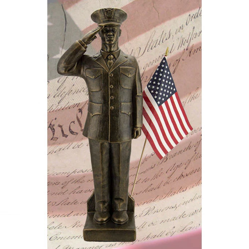 American Soldier Saluting Coast Guard Sculpture 30" High