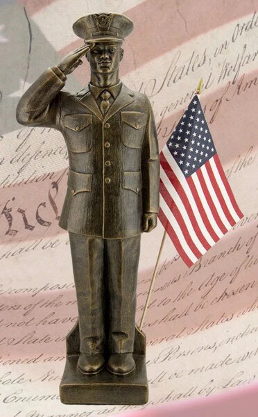 American Soldier Saluting Coast Guard Sculpture 30" High - Image 2
