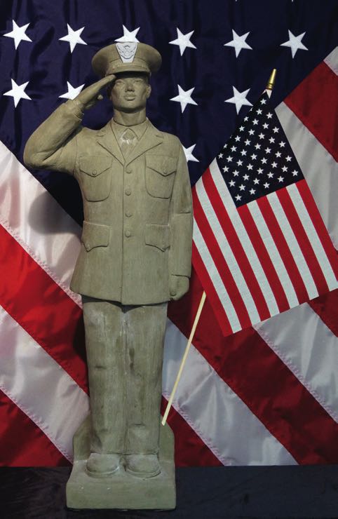 American Soldier Saluting Coast Guard Sculpture 30" High - Image 3