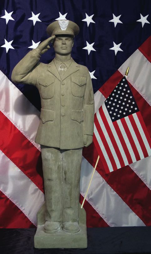 American Soldier Saluting Coast Guard Statue 30" High - Image 2