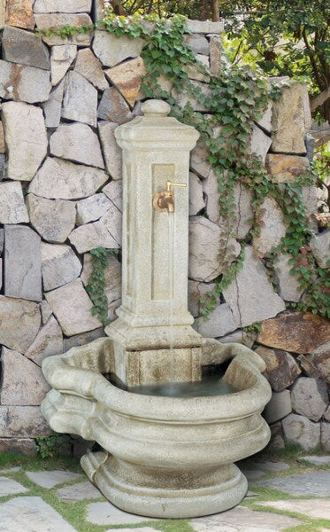 European Column Well Fountain with Spigot 36" High - Image 3
