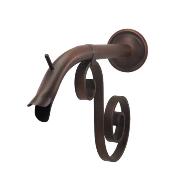 Courtyard Spout – Copper Water Emitter with Florentine Bracket