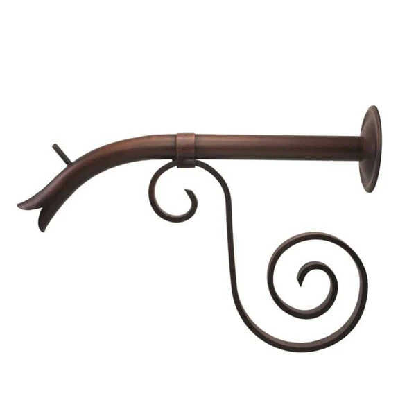 Courtyard Spout – Copper Water Emitter with Florentine Bracket - Image 2