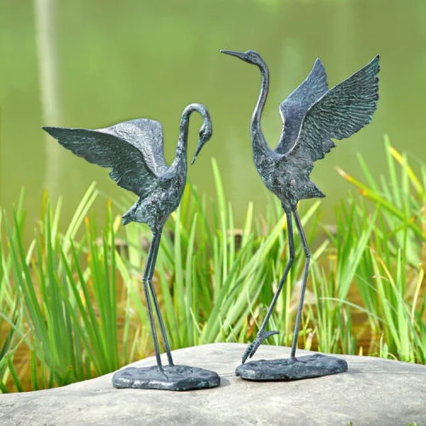 Crane Pair Exalted Sculptures