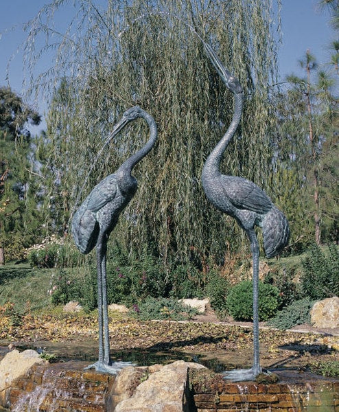 Crane Pair, Extra Large Piped Feature