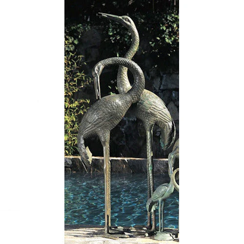 Crane Pair Extra Large Water Feature Sculptures