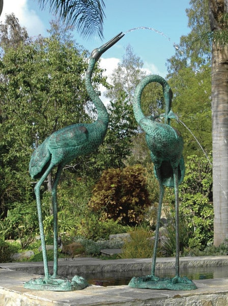 Crane Pair Extra Lg. Plus Water Feature