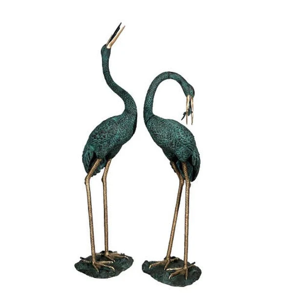Cranes Water Features Bronze Statues Set - Image 4
