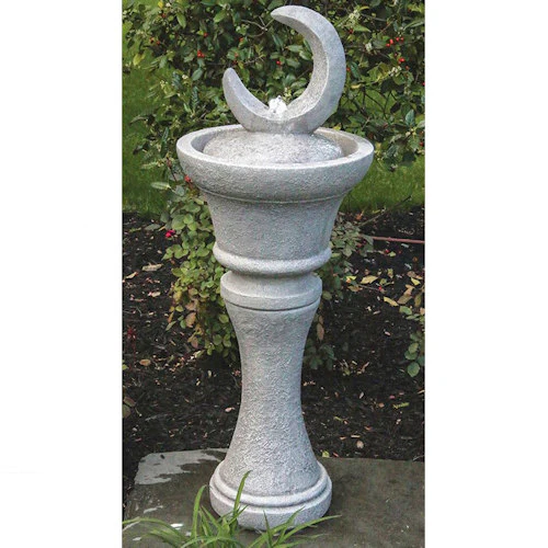 Crescent Moon Fountain with Light - Image 2
