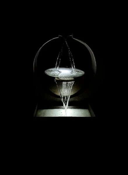 Crescent Two - Spill Garden Fountain Plus Light 35" High - Image 2
