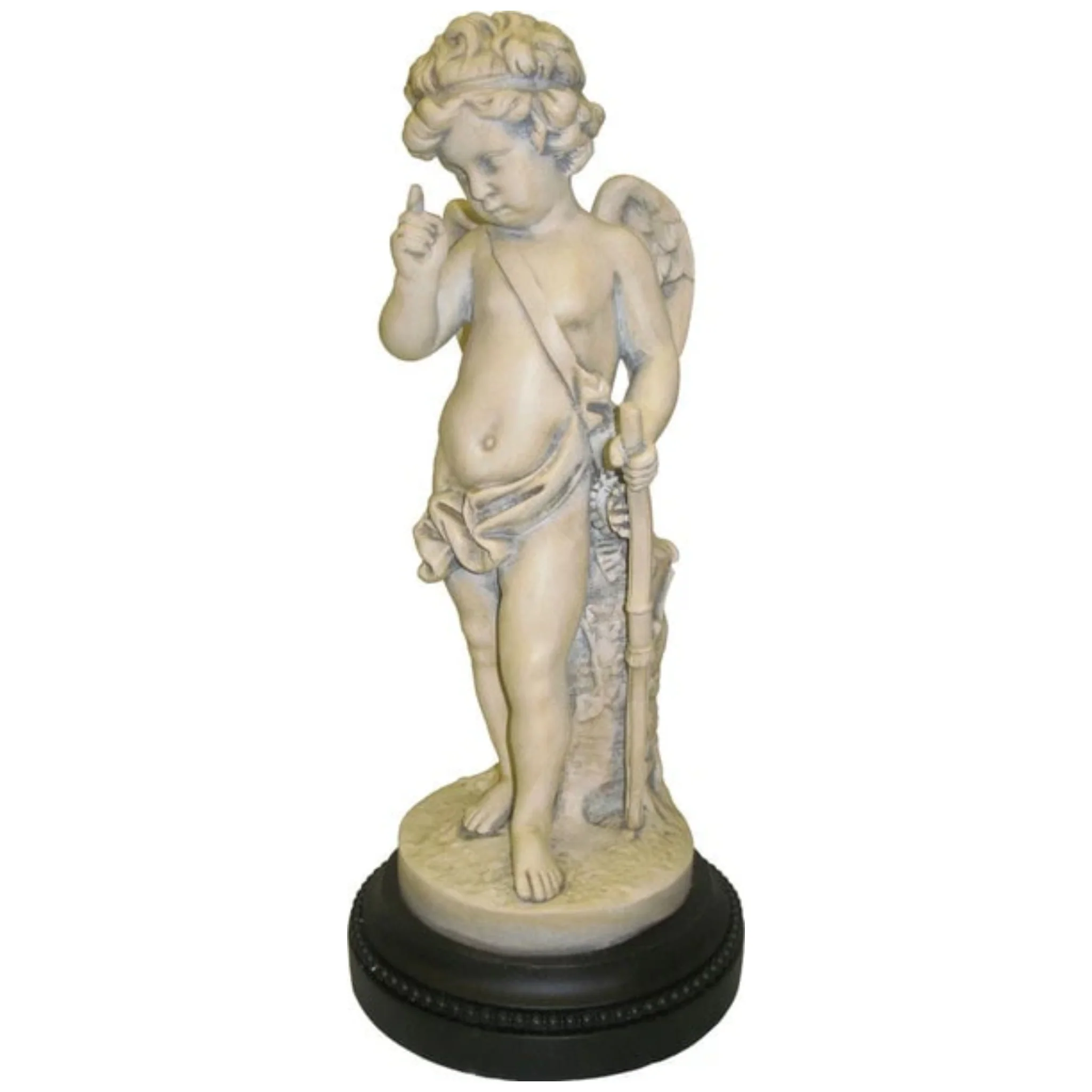 Cupid With Black Base Classical Sculpture