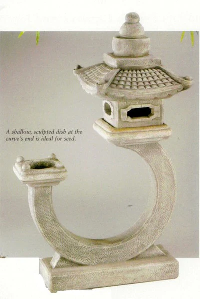 Asian Inspired Curved Pagoda Lantern Sculpture 40" High - Image 2