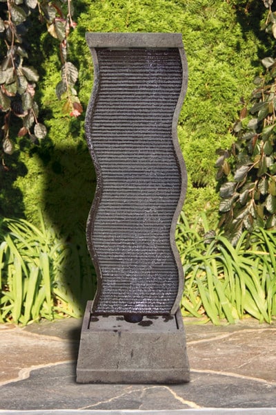 Curved Water Fall Fountain with LED Light