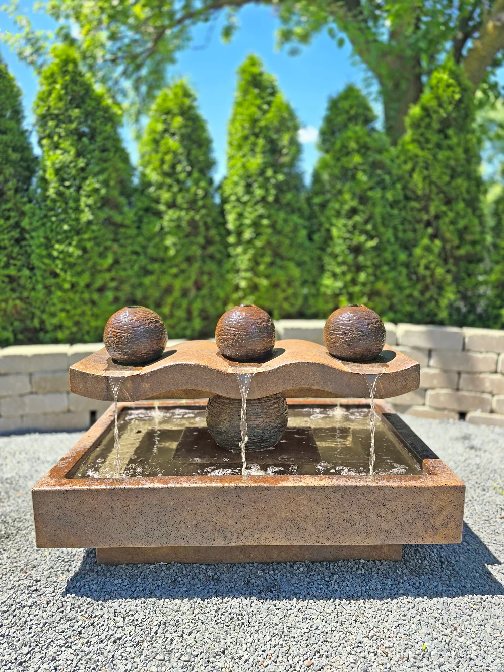 Dancing Spheres Modern Fountain Estate Size 40" Wide
