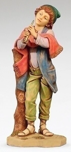 Daniel Shepherd Boy with Flute Nativity Statue