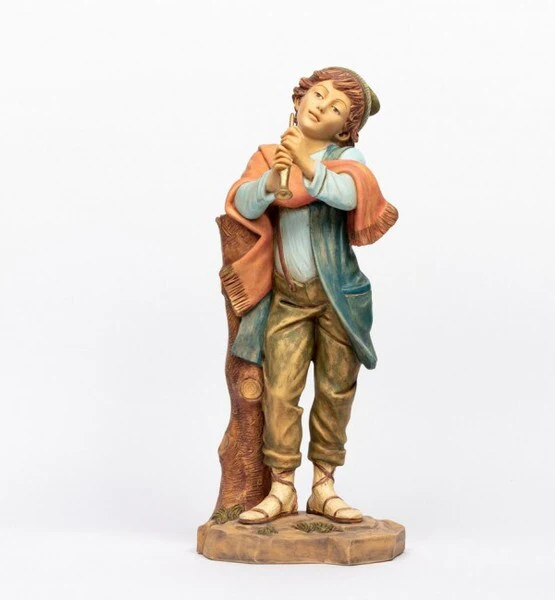 Daniel Shepherd Boy with Flute Nativity Statue - Image 2