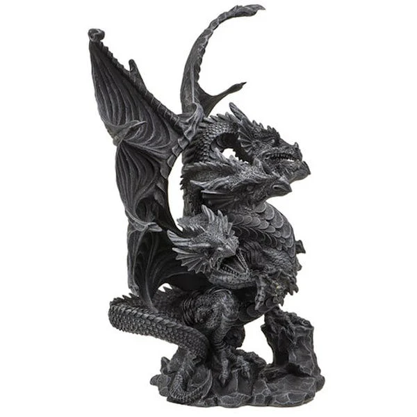 Dark Hydra Four Headed Dragon Statue - Image 4
