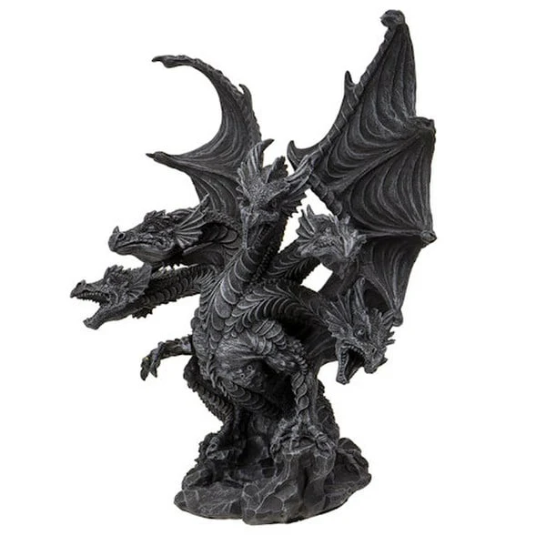 Dark Hydra Four Headed Dragon Statue - Image 5